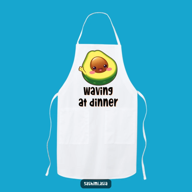 Funny Chubby Avocado Apron: Cook with Joy with This Waving Fruit Kitchenwear