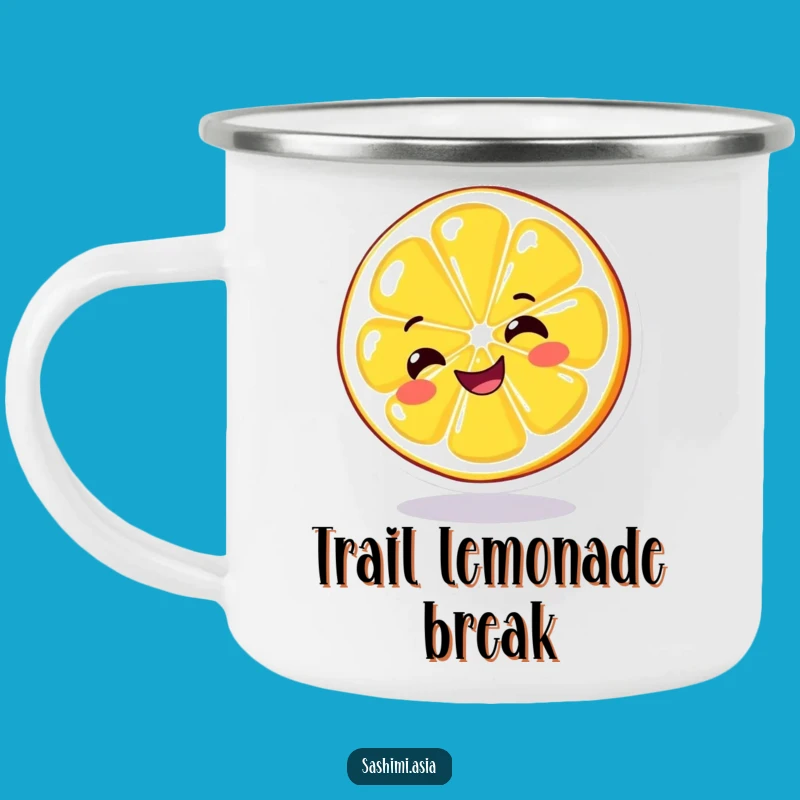 Funny Spinning Lemon Camping Mug: Sip Zestfully on Adventures with This Citrus Cup