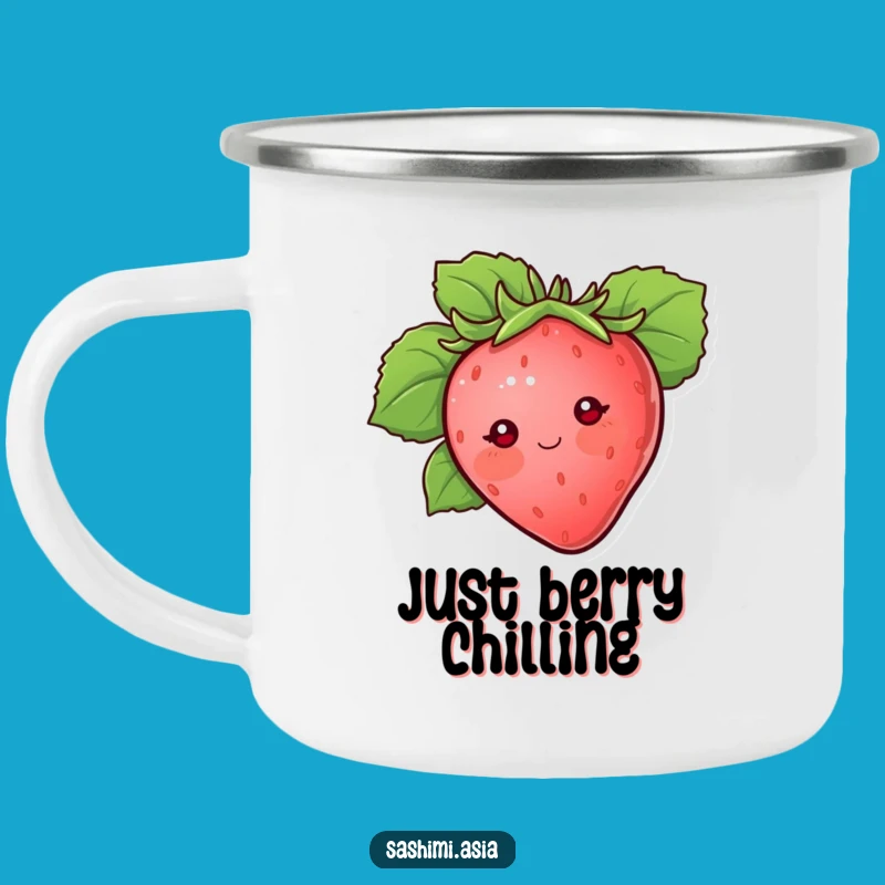 Funny Strawberry Camping Mug: Sweet Berry Adventure Fuel Gift
