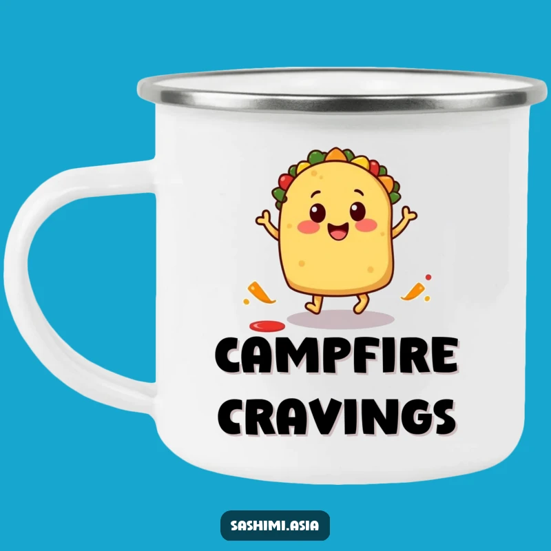 Funny Taco Camping Mug: Fiesta Fuel with Salsa Splash Style Gift