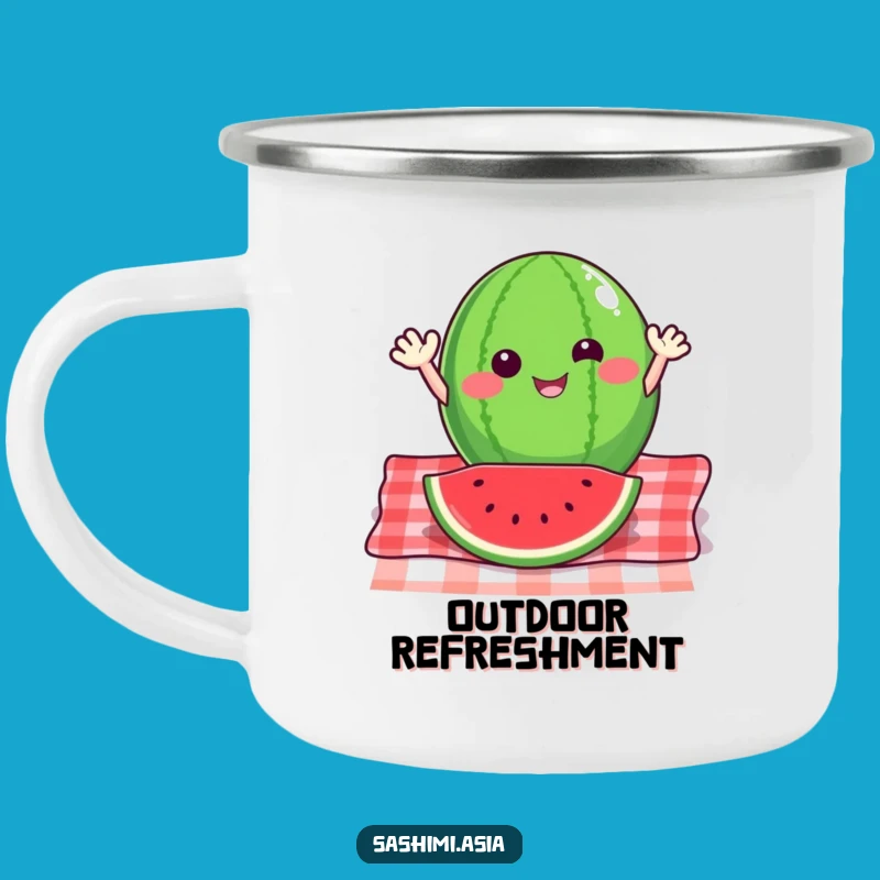 Funny Watermelon Camping Mug: Summer Picnic Fuel Gift
