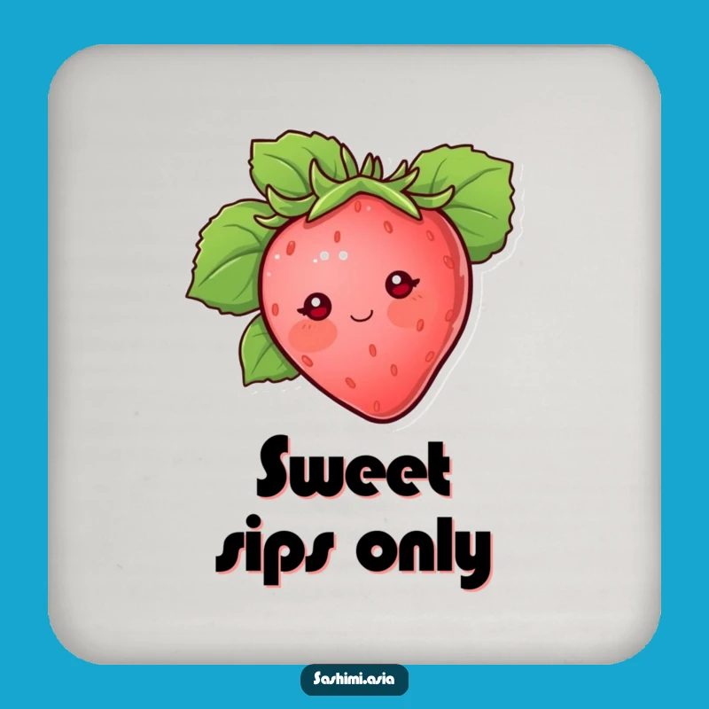 Funny Strawberry Coasters: Protect Surfaces with Shy Berry Style Gift