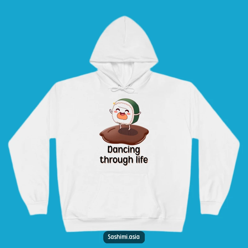 Funny Sushi Hoodie: Cozy Dancing Foodie Comfort Gift