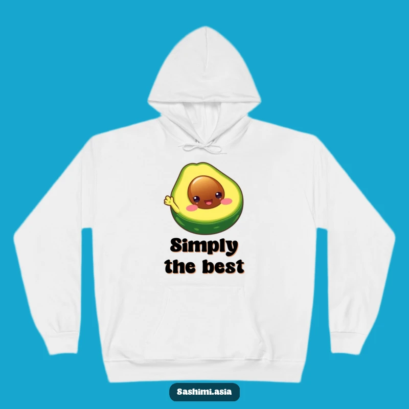 Funny Chubby Avocado Hoodie: Cozy Up with This Happy Waving Fruit Sweatshirt
