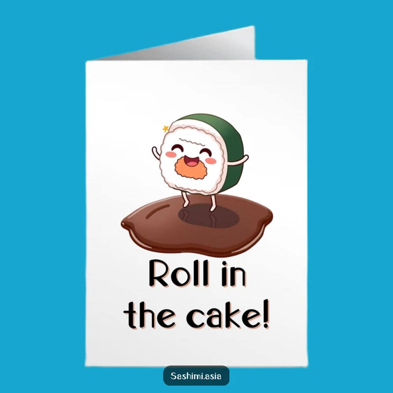 Sushi Birthday Card: Funny Free Printable Dance Party, Downloadable & Print at Home Joy