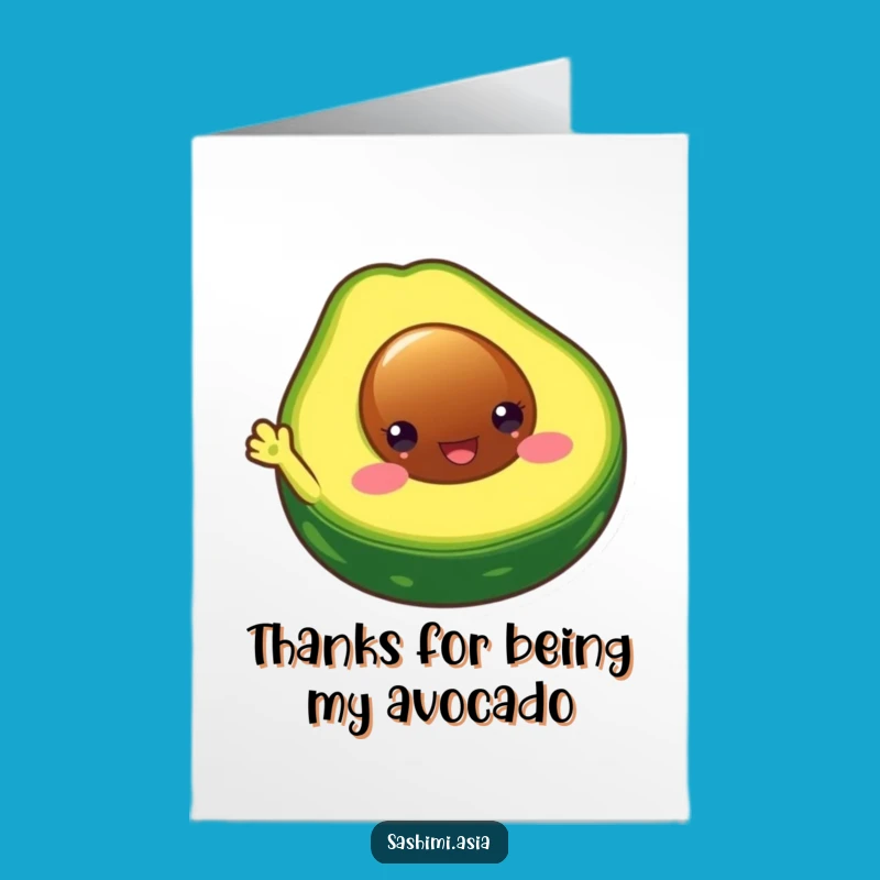 Free Printable Avocado Thank You Card - Cute Guac Downloadable Gift