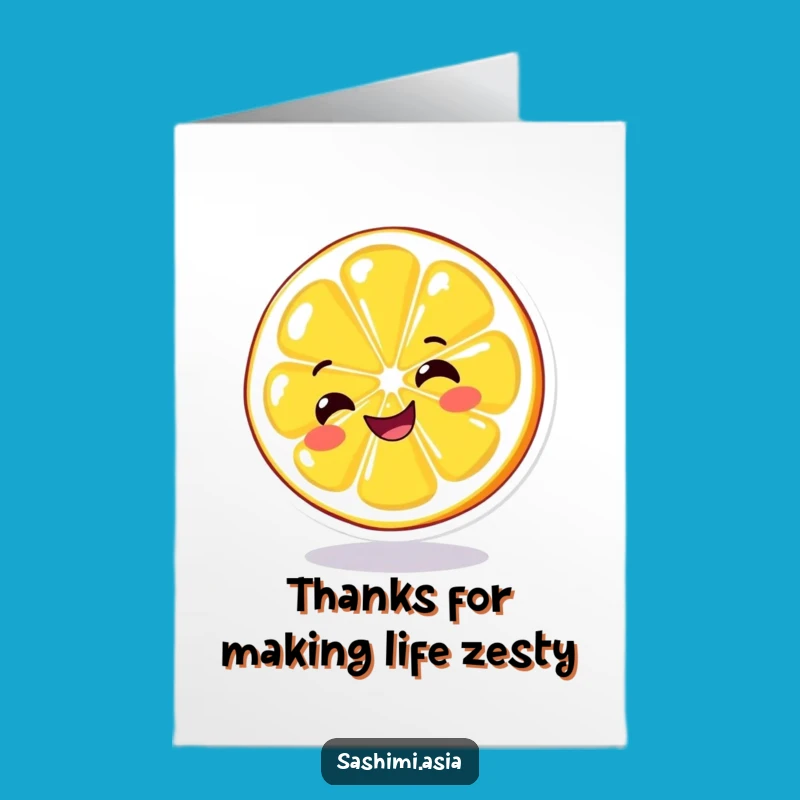 Free Printable Lemon Thank You Card - Cute Citrus Downloadable Gift