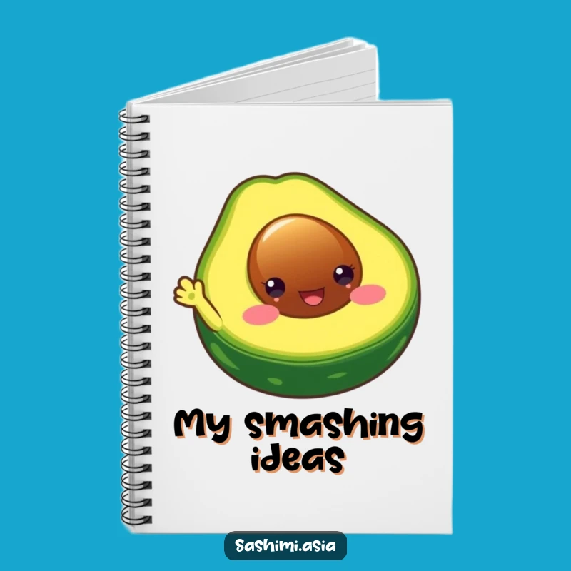 Funny Chubby Avocado Notebook: Jot Down Notes with This Happy Waving Fruit Journal