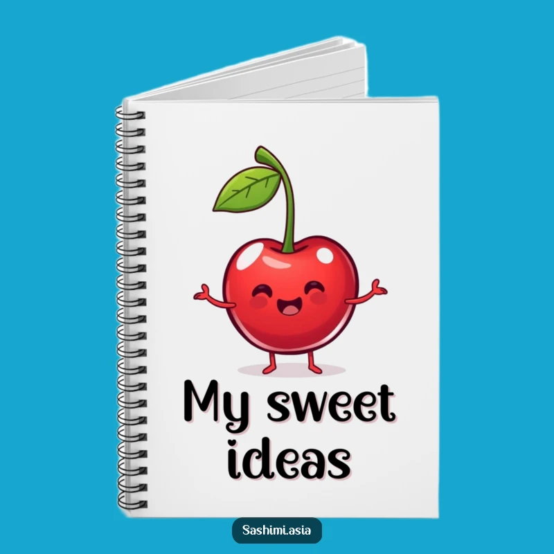 Funny Dancing Cherry Notebook: Jot Down Ideas with This Fruity Character Journal