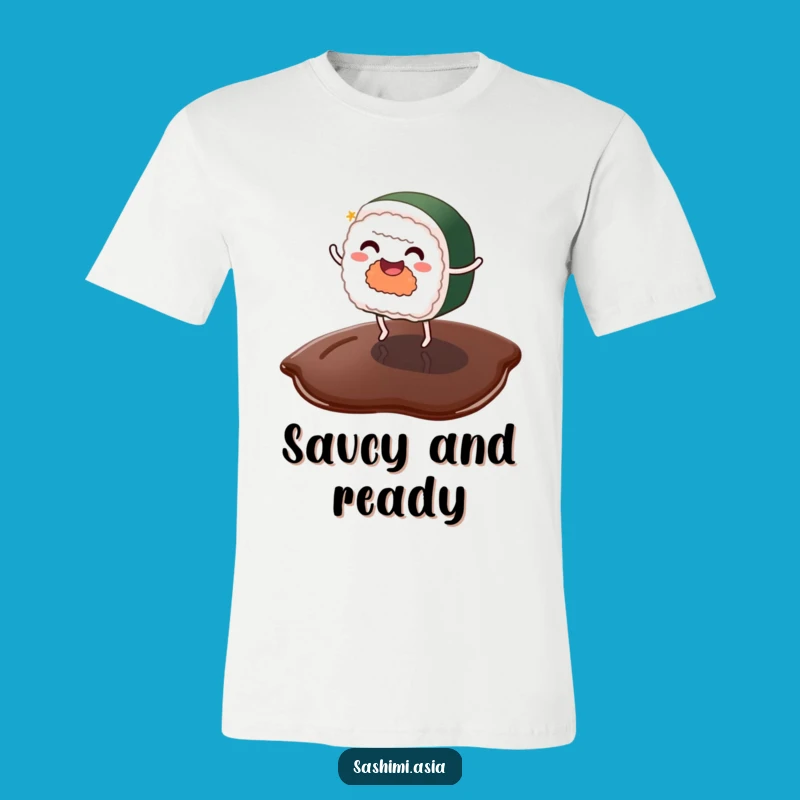 Funny Sushi T-Shirt: Dancing Foodie Delight Tee Gift