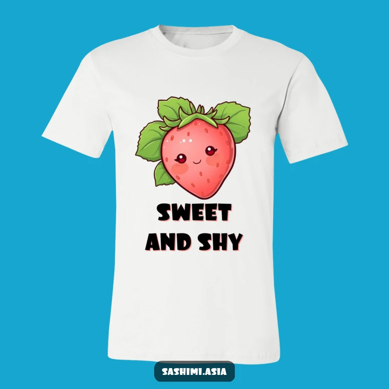 Funny Strawberry T-Shirt: Shy Berry Peekaboo Tee Gift