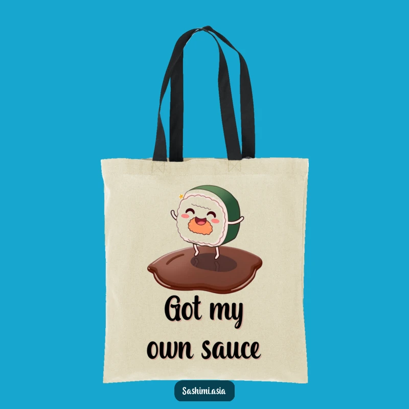Funny Sushi Tote Bag: Carry Your Laughs with Dancing Foodie Style Gift